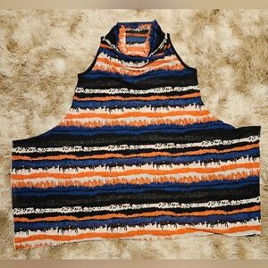 Cowl Neck Mesh Open Dress